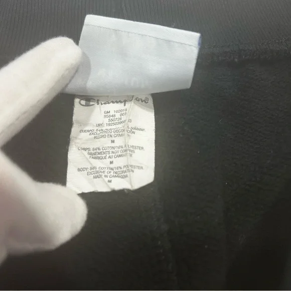 Champion reverse Weave shorts mens Size medium black white retro sporty casual - Picture 6 of 16